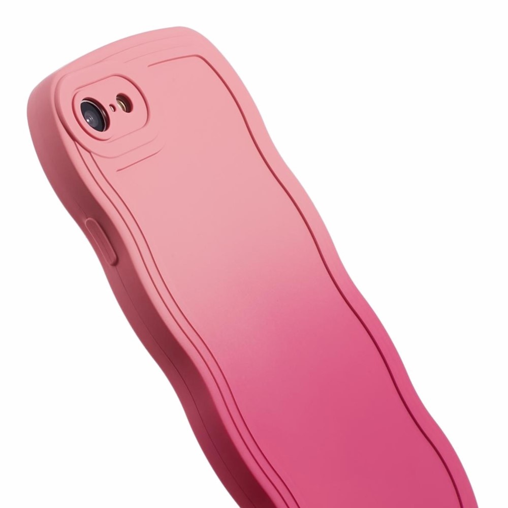 Wavy Edge Cover iPhone SE (2020) lyserød ombre