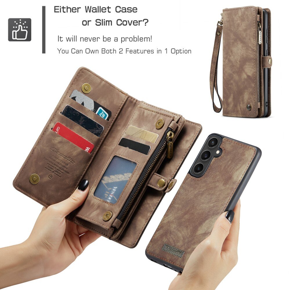 Multi-slot Mobiltaske Samsung Galaxy S23 FE Brun