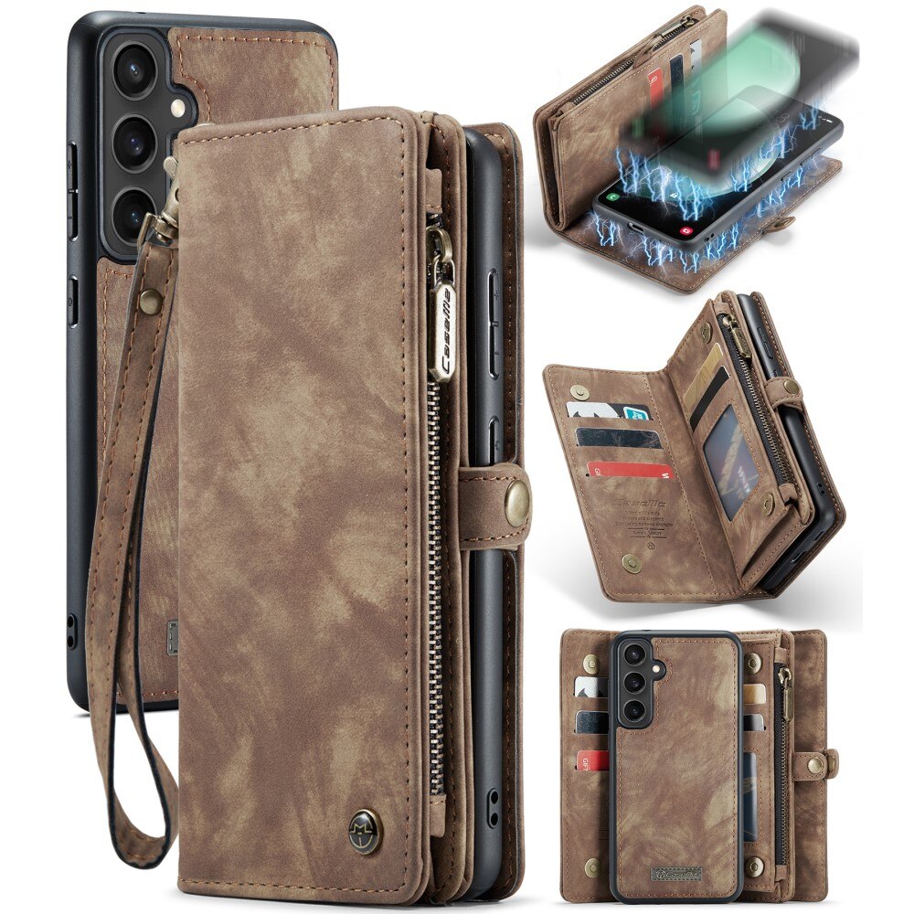 Multi-slot Mobiltaske Samsung Galaxy S23 FE Brun