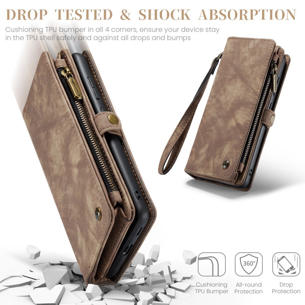 Multi-slot Mobiltaske Samsung Galaxy S23 FE Brun