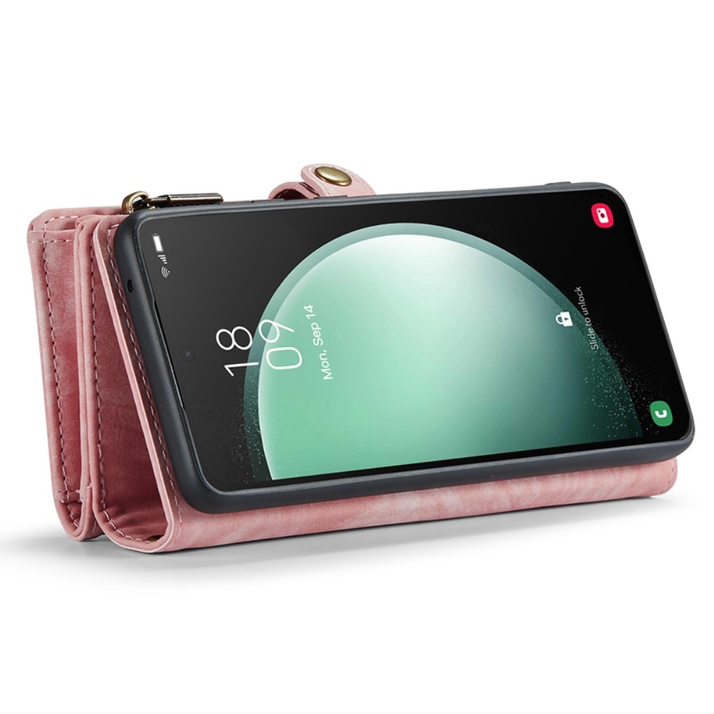 Multi-slot Mobiltaske Samsung Galaxy S23 FE lyserød