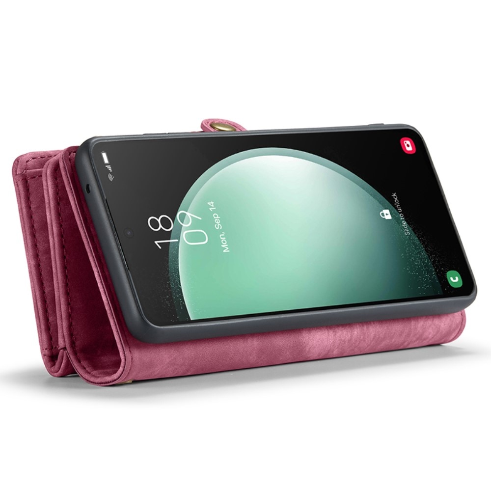 Multi-slot Mobiltaske Samsung Galaxy S23 FE rød