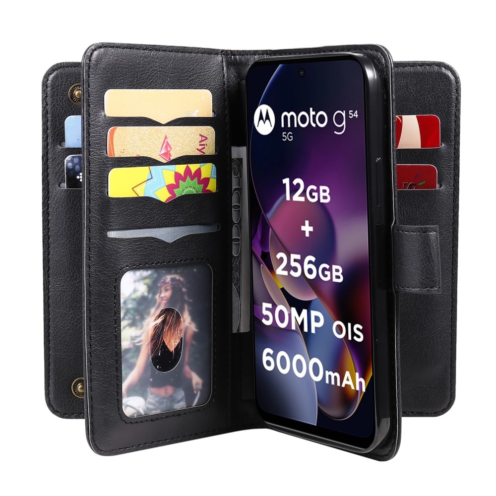 Mobiltaske Multi-slot Motorola Moto G54 sort
