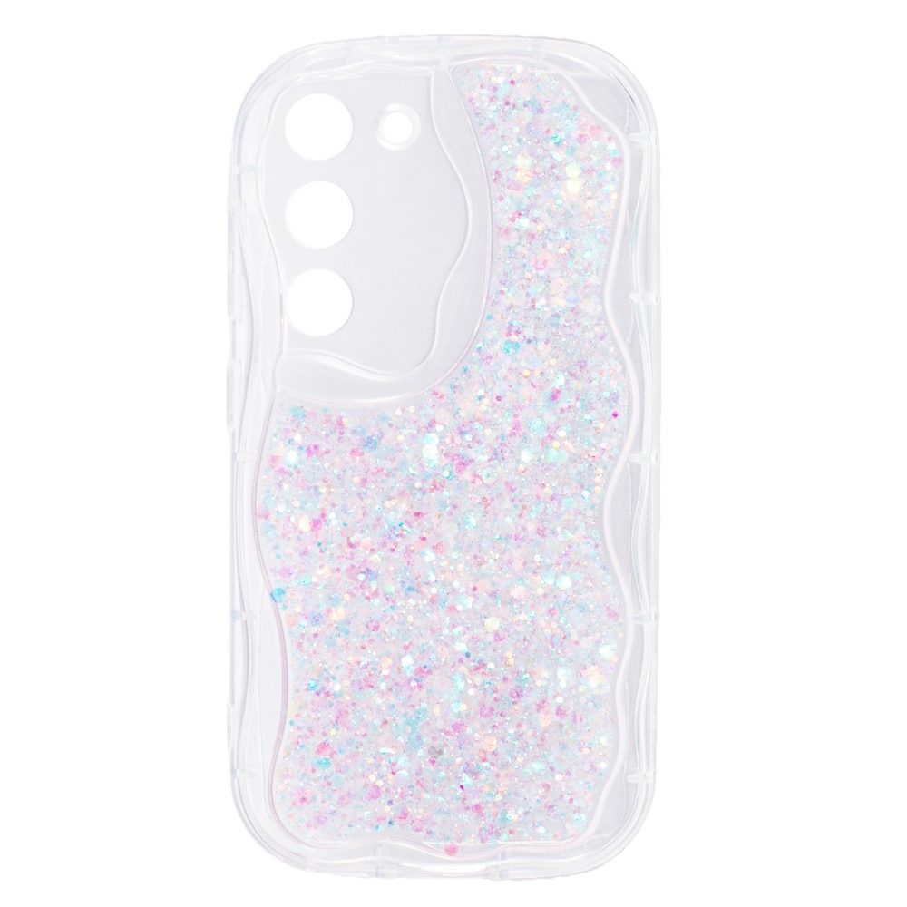 Wavy Glitter Cover Samsung Galaxy S23 lyserød