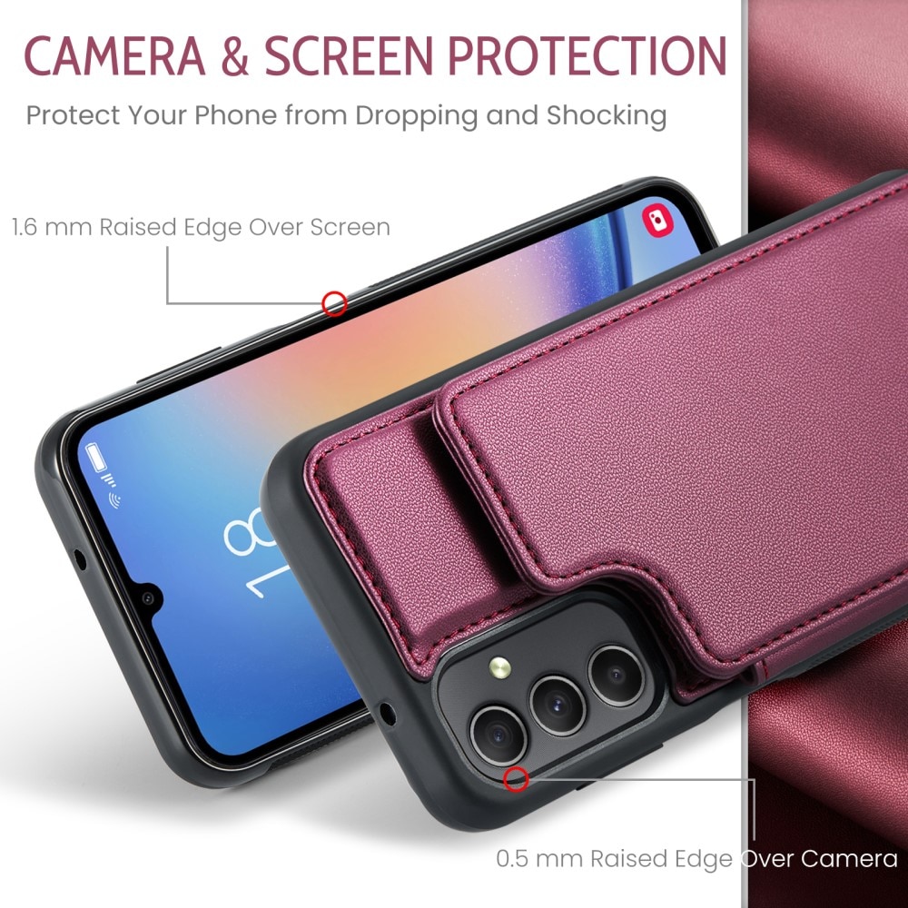 RFID blocking Tegnebog Cover Samsung Galaxy A54 rød