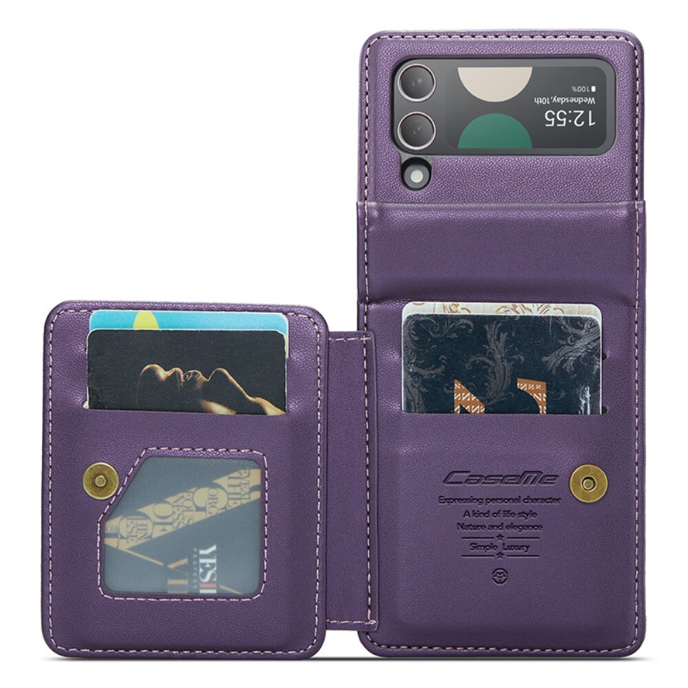 RFID blocking Tegnebog Cover Samsung Galaxy Z Flip 4 lila