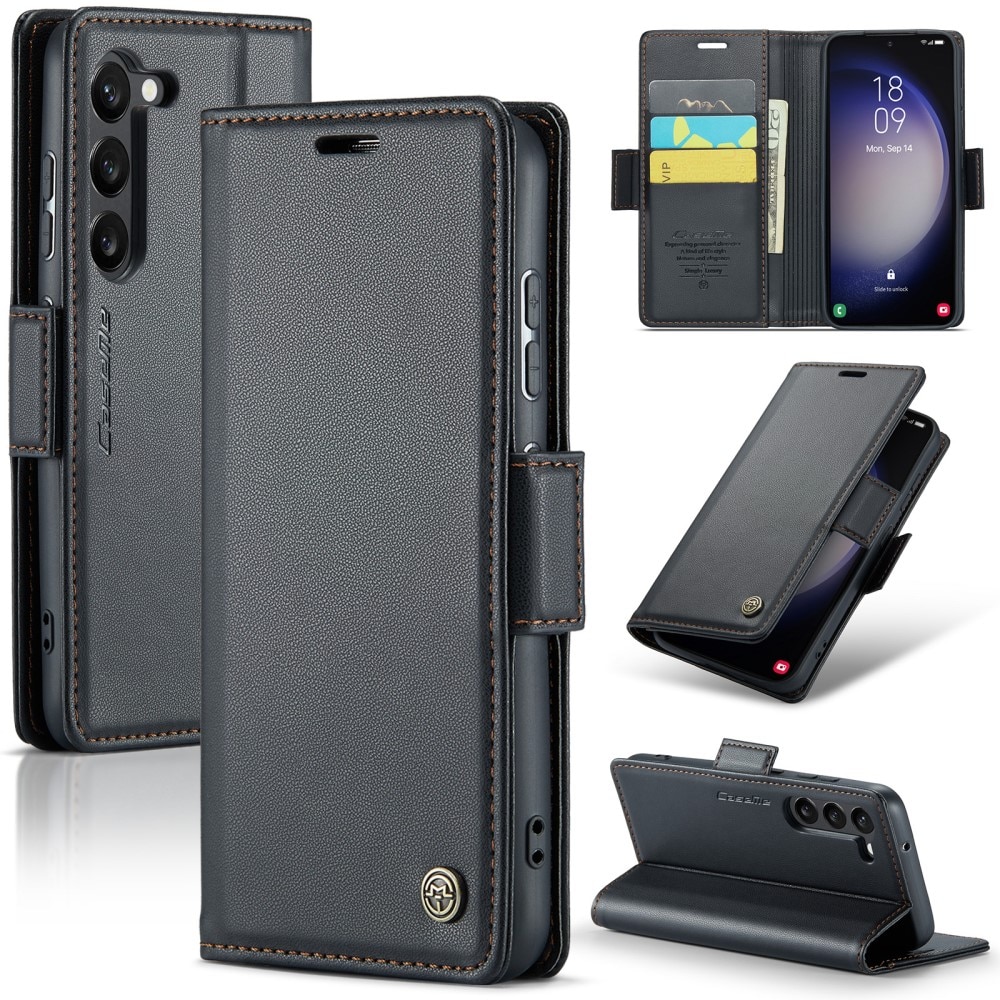 RFID blocking Slim Pung Etui Samsung Galaxy S24 Plus Sort