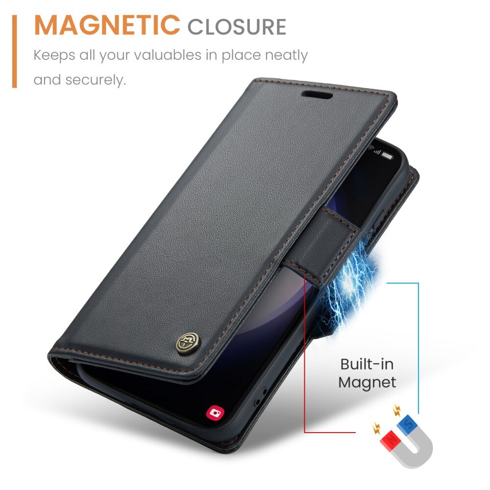 RFID blocking Slim Pung Etui Samsung Galaxy S24 Plus Sort