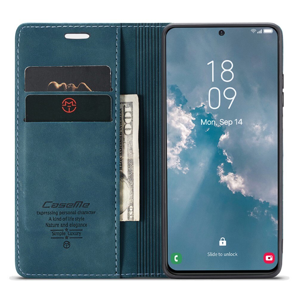 Slim Pung Etui Samsung Galaxy S24 Plus Blå