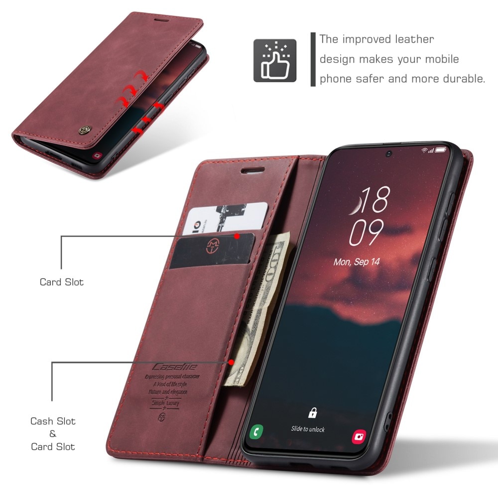 Slim Pung Etui Samsung Galaxy S24 Plus Rød