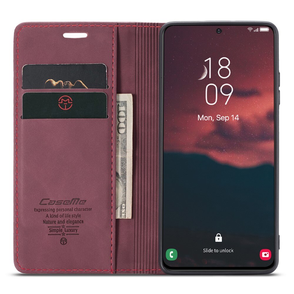 Slim Pung Etui Samsung Galaxy S24 Plus Rød
