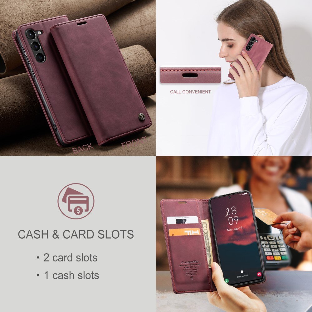 Slim Pung Etui Samsung Galaxy S24 Plus Rød