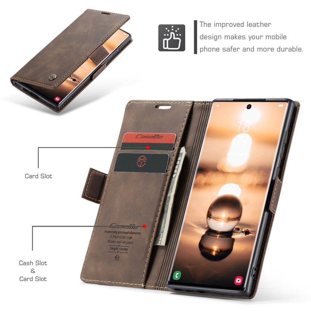 Slim Pung Etui Samsung Galaxy S24 Ultra Brun