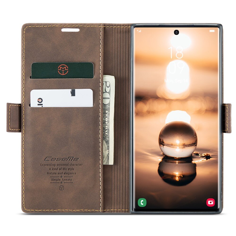 Slim Pung Etui Samsung Galaxy S24 Ultra Brun