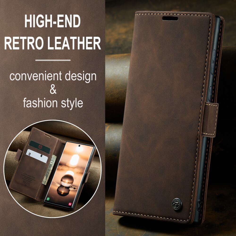 Slim Pung Etui Samsung Galaxy S24 Ultra Brun
