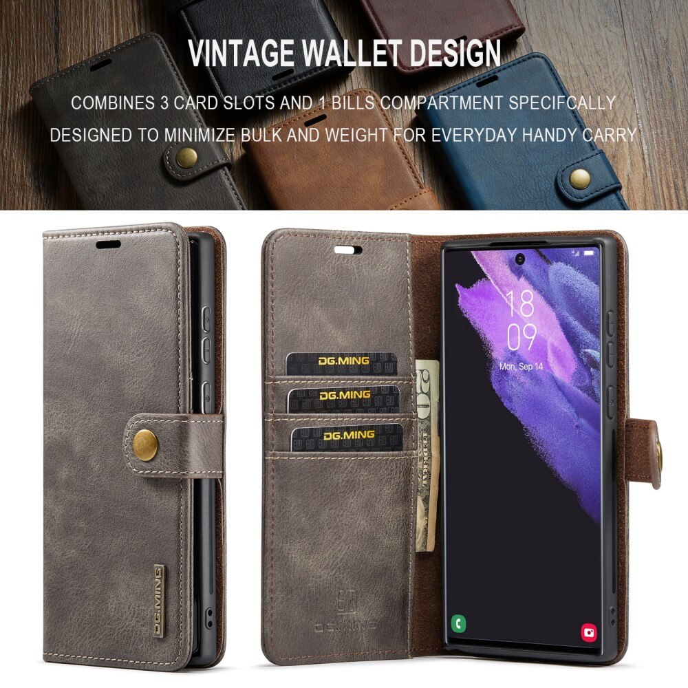 Magnet Wallet Samsung Galaxy S24 Ultra Brown