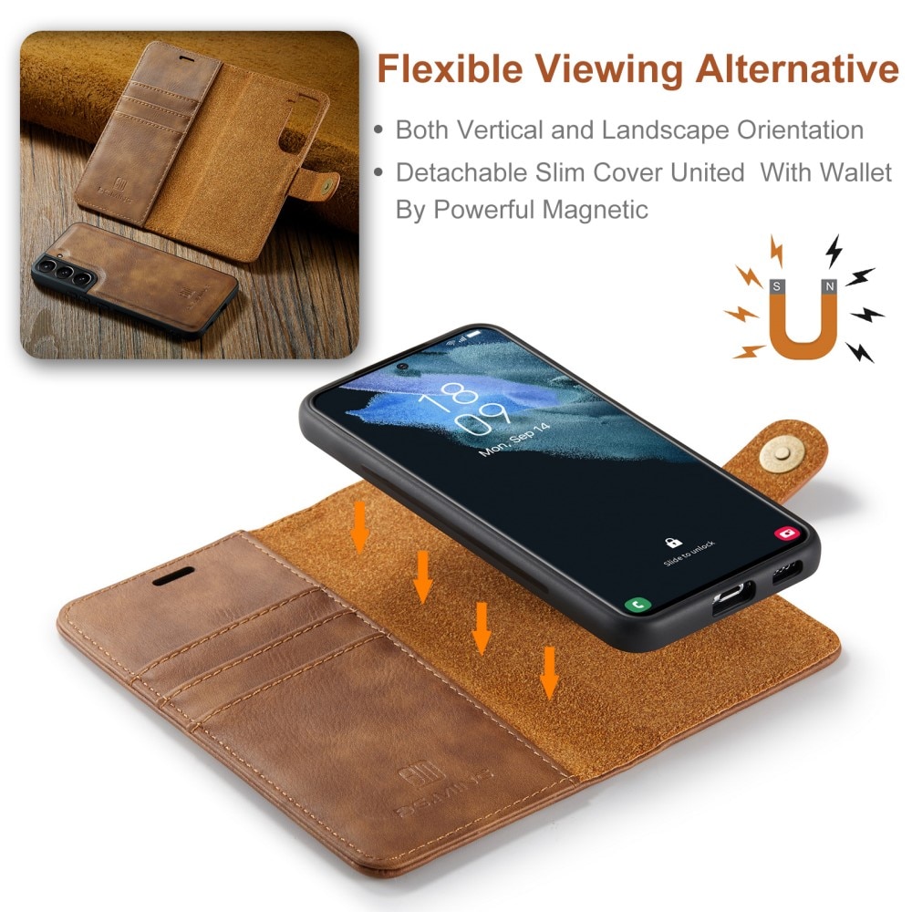 Magnet Wallet Samsung Galaxy S24 Plus Cognac