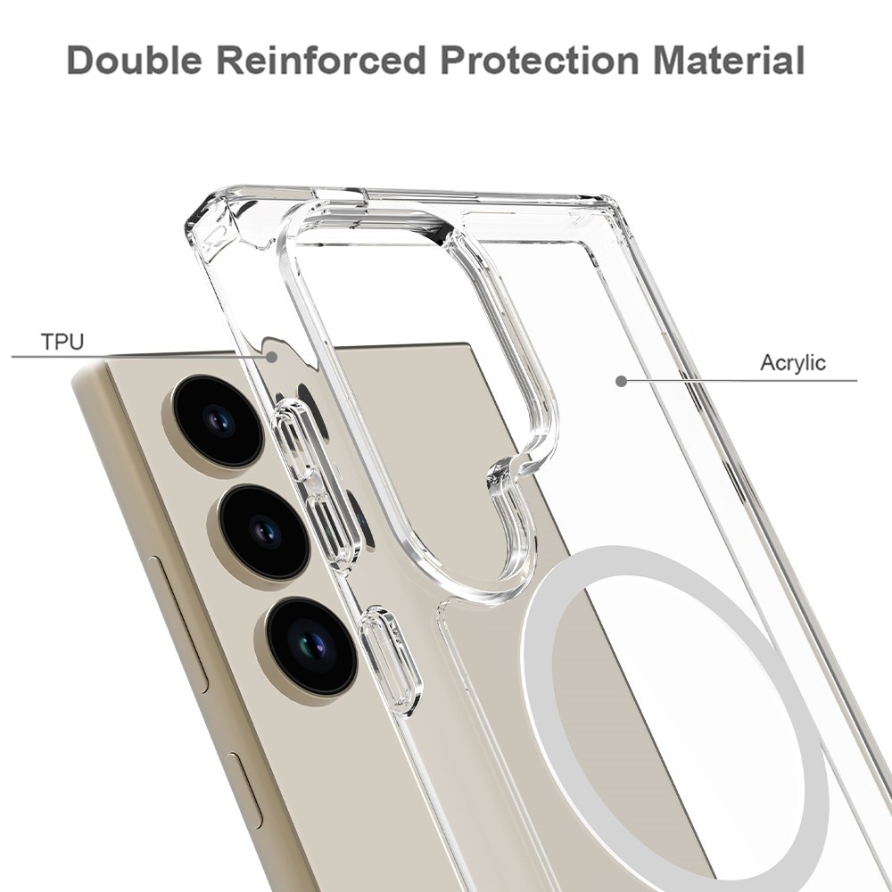 Hybridcover MagSafe Samsung Galaxy S24 Ultra gennemsigtig
