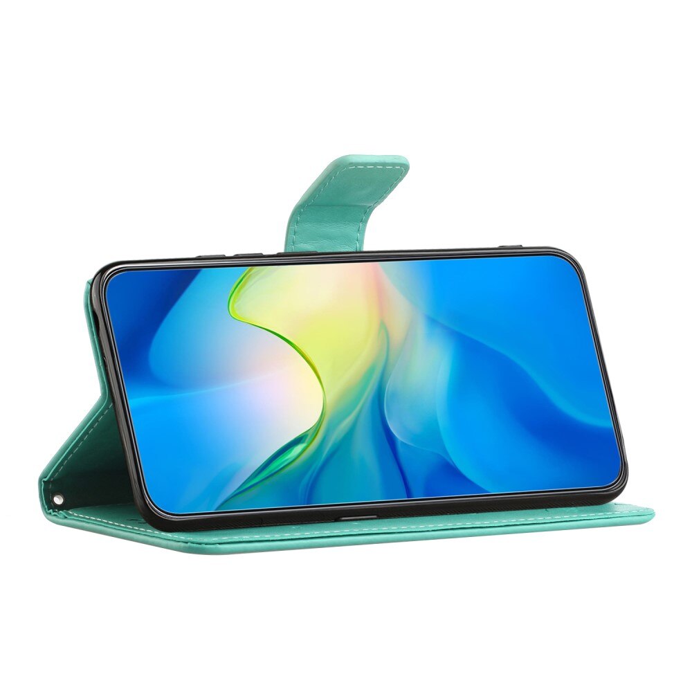 Læderetui Sommerfugle Samsung Galaxy A35 Grøn