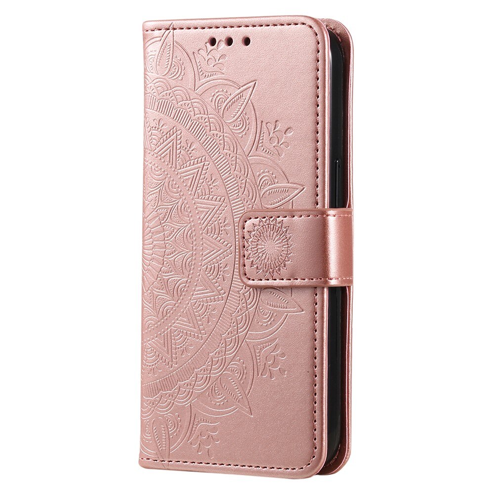 Læderetui Mandala Xiaomi Redmi 13C rose guld