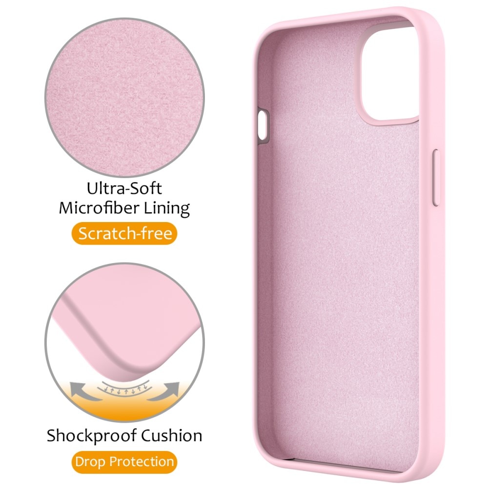 Cover Silikone Kickstand MagSafe iPhone 13 lyserød