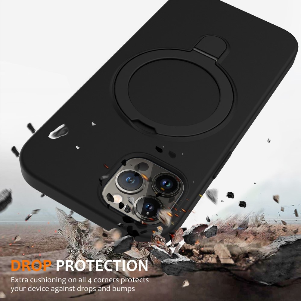 Cover Silikone Kickstand MagSafe iPhone 12 Pro sort