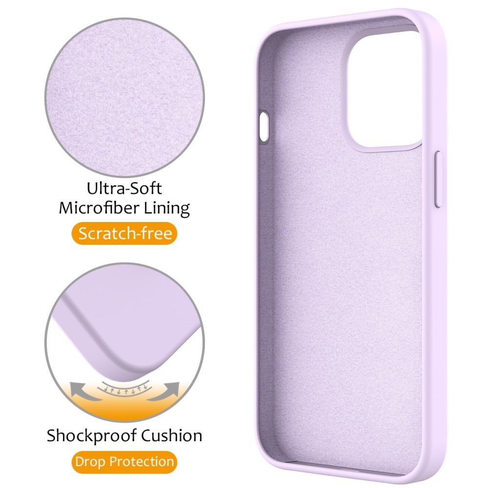Cover Silikone Kickstand MagSafe iPhone 15 Pro lila
