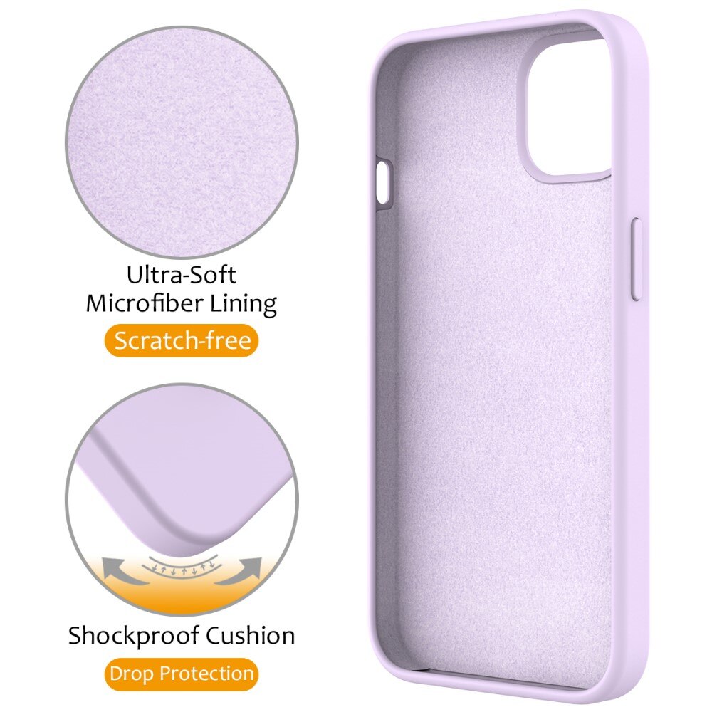 Cover Silikone Kickstand MagSafe iPhone 14 lila
