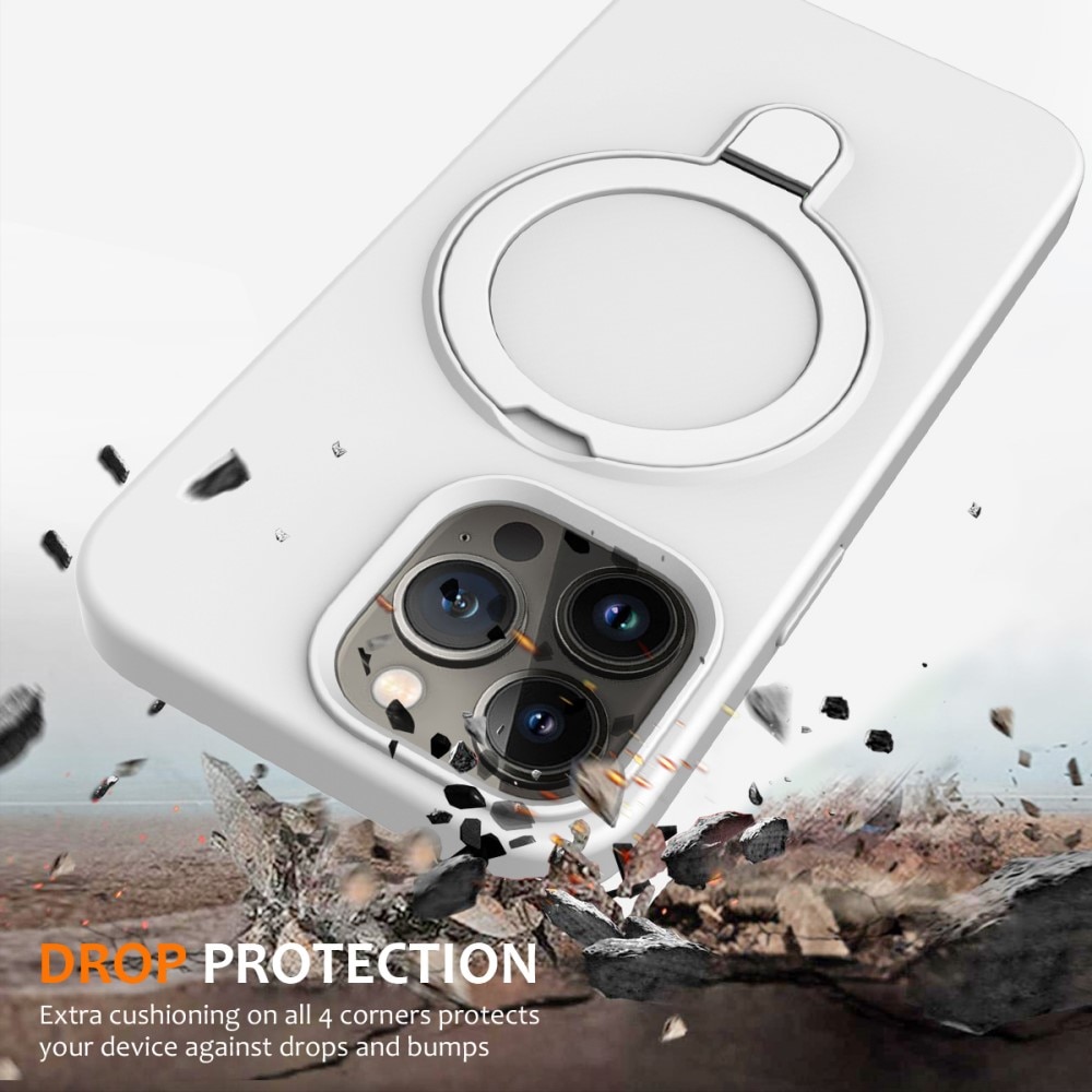 Cover Silikone Kickstand MagSafe iPhone 14 Pro hvid
