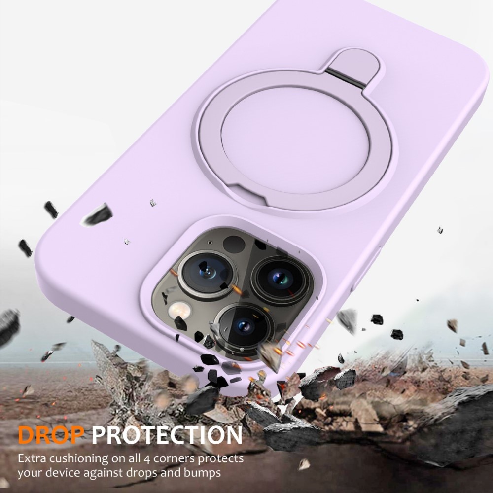 Cover Silikone Kickstand MagSafe iPhone 14 Pro lila