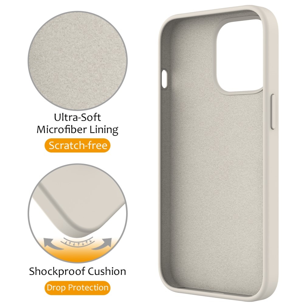 Cover Silikone Kickstand MagSafe iPhone 15 Pro Max beige