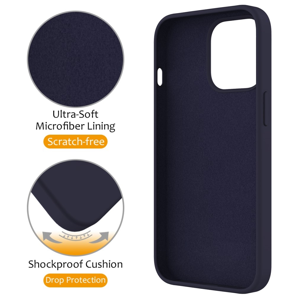 Cover Silikone Kickstand MagSafe iPhone 15 Pro Max mørkeblå