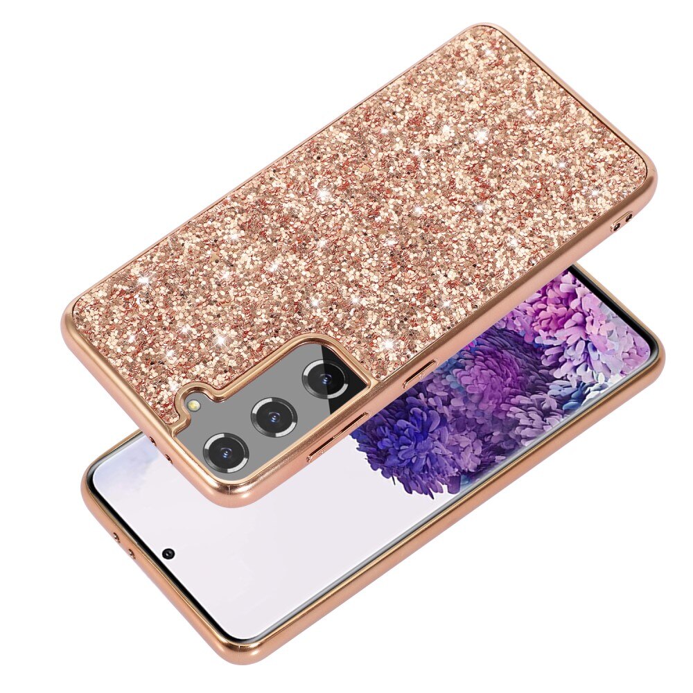 Glittercover Samsung Galaxy S24 rose guld