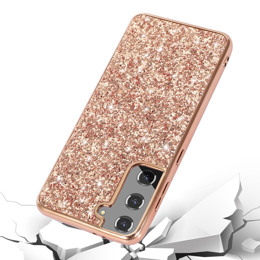 Glittercover Samsung Galaxy S24 rose guld