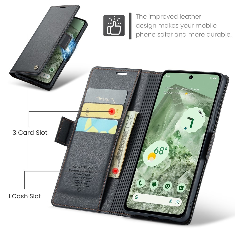 RFID blocking Slim Pung Etui Google Pixel 8a Sort