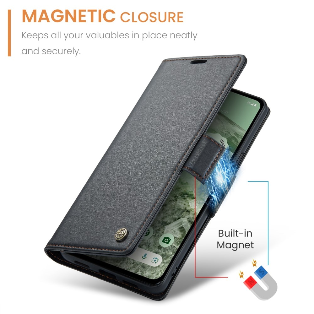 RFID blocking Slim Pung Etui Google Pixel 8a Sort