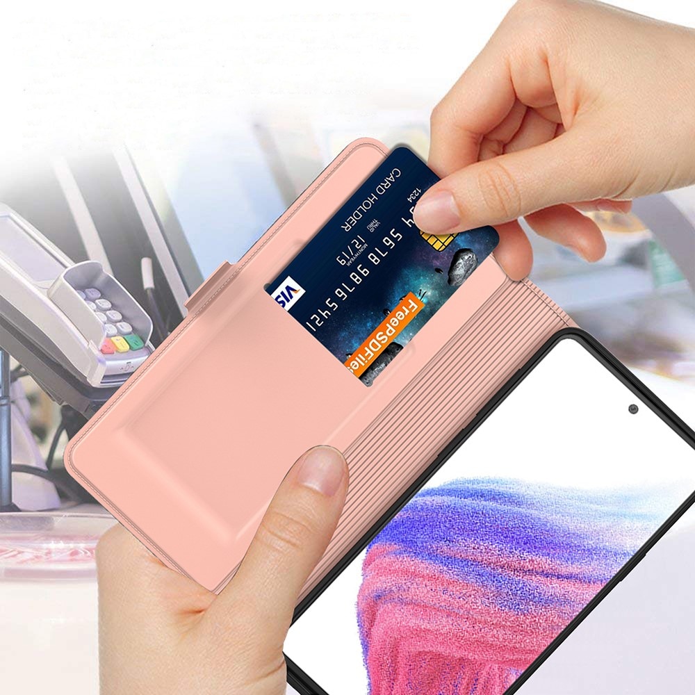 Slim Card Wallet Samsung Galaxy S24 Ultra rose guld