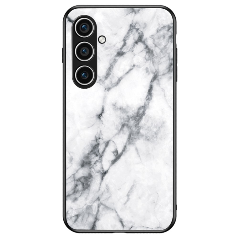 Cover Hærdet Glas Samsung Galaxy S24 hvid marmor