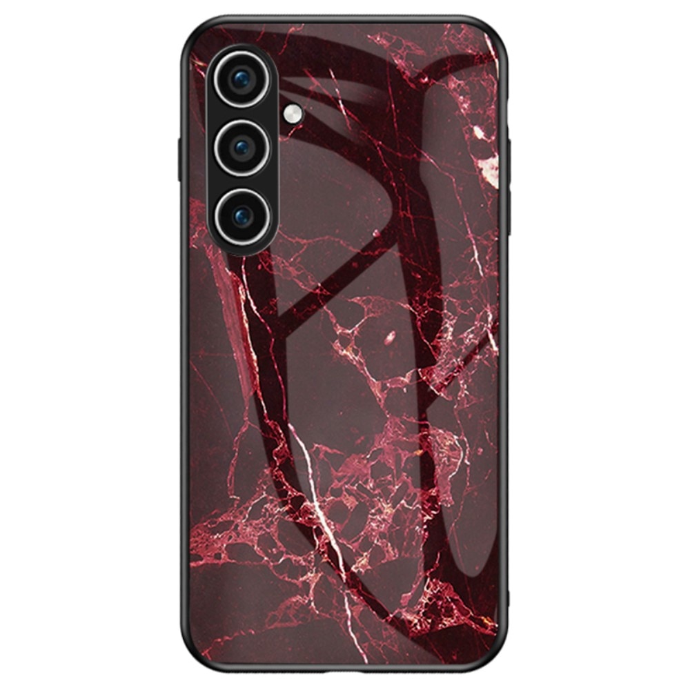 Cover Hærdet Glas Samsung Galaxy S24 rød marmor