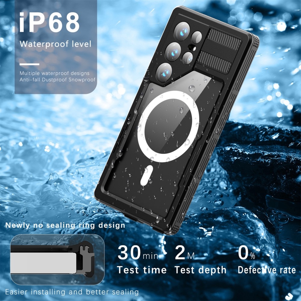 Vandtæt Cover MagSafe Samsung Galaxy S24 Ultra gennemsigtig