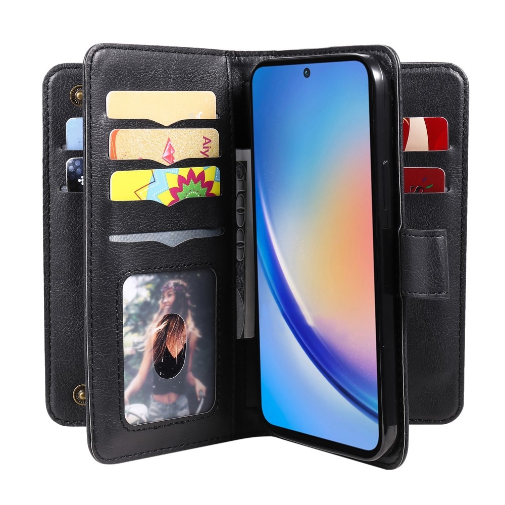 Mobiltaske Multi-slot Samsung Galaxy A35 sort