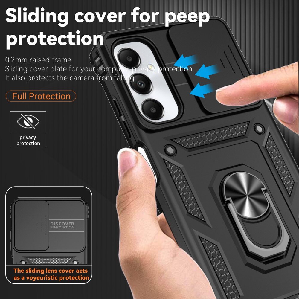 Hybridcover Ring + Kamerabeskyttelse Samsung Galaxy A05s sort