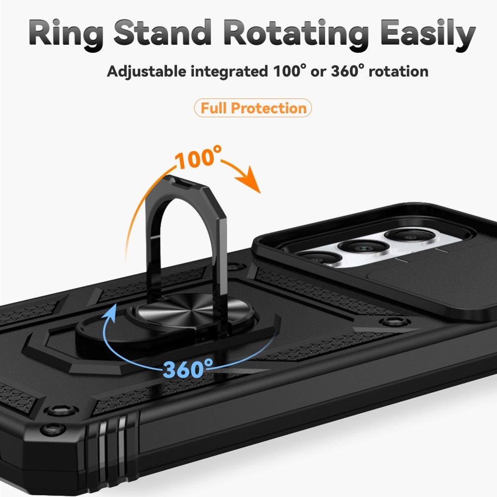 Hybridcover Ring + Kamerabeskyttelse Samsung Galaxy A05s sort