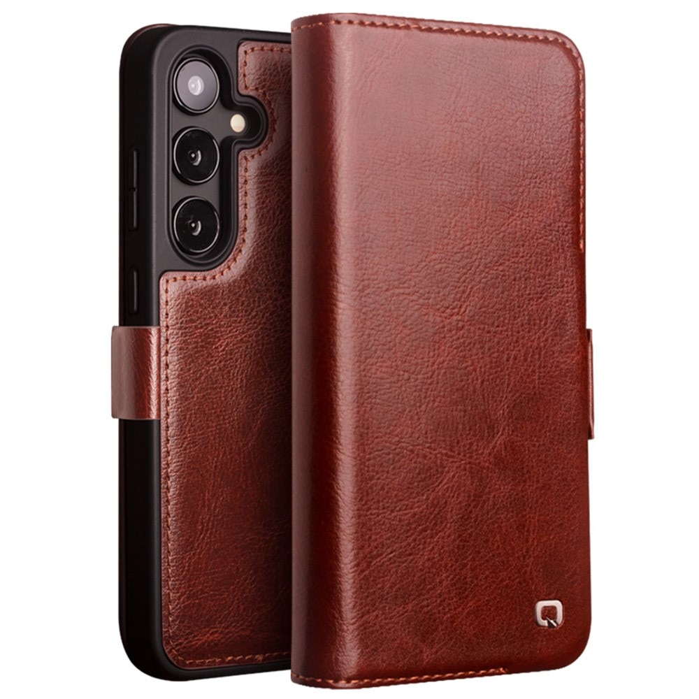 Samsung Galaxy S24 Leather Wallet Case Brown