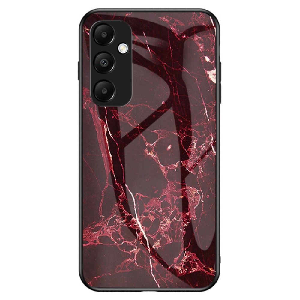 Cover Hærdet Glas Samsung Galaxy A55 rød marmor