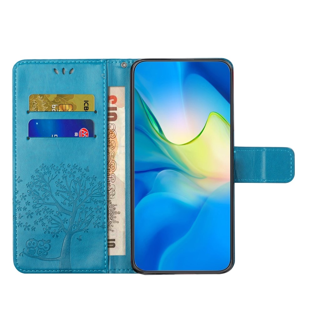 Læderetui Sommerfugle Xiaomi Redmi Note 13 4G blå