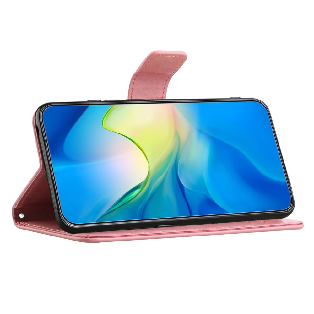Læderetui Sommerfugle Samsung Galaxy Xcover 7 lyserød
