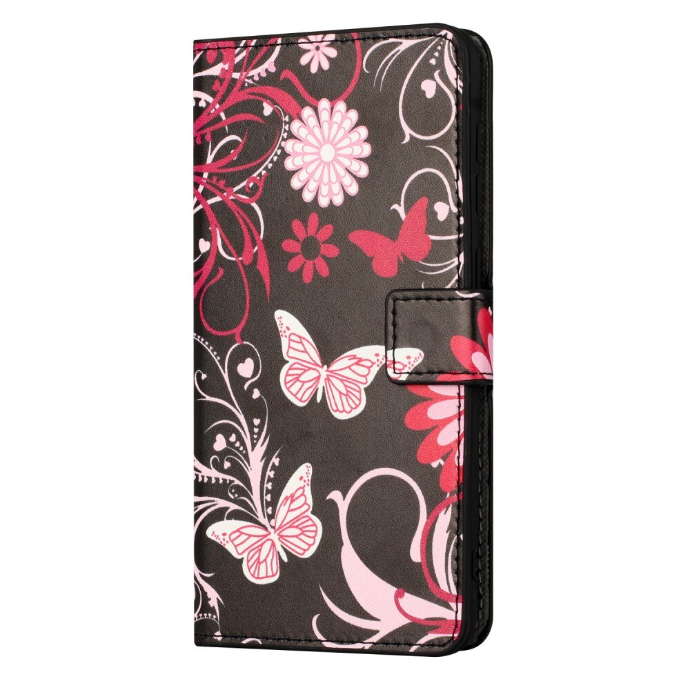 Mobiltaske Samsung Galaxy Xcover 7 sort sommerfugl