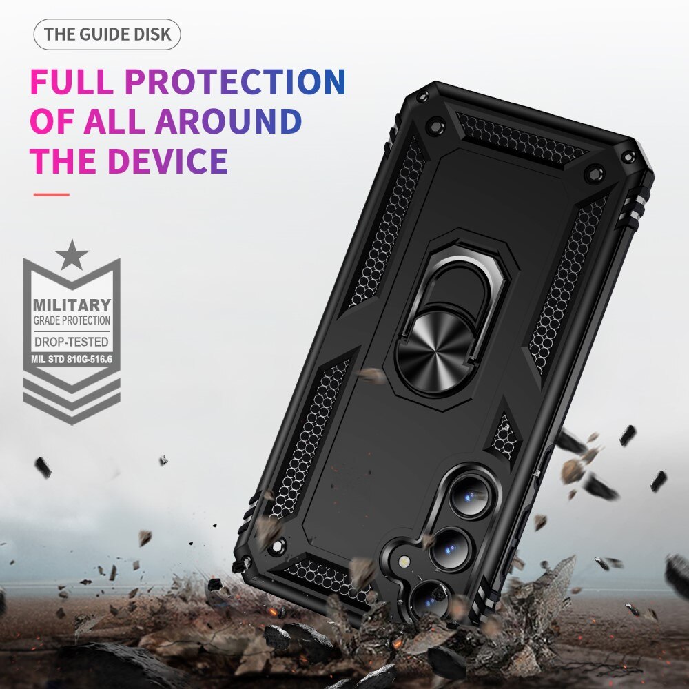 Hybridcover Tech Ring Samsung Galaxy A35 sort