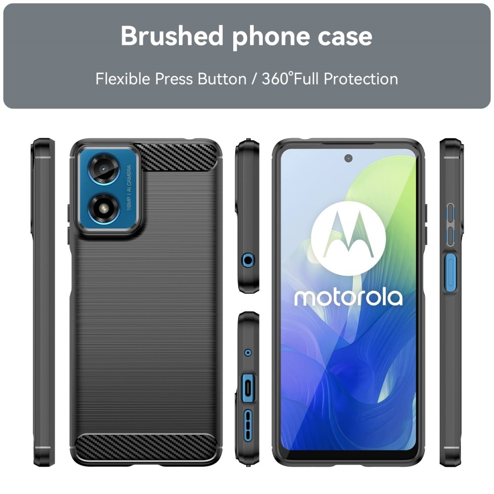 Motorola Moto G24 Cover TPU Brushed Black